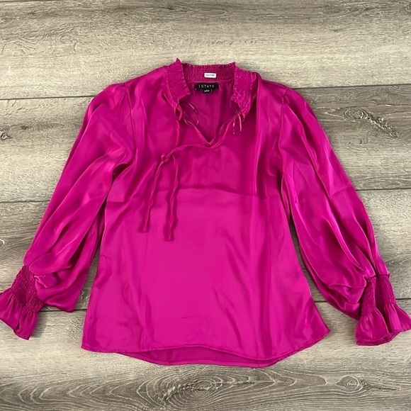 1.State magenta blouse size small - Picture 3 of 5